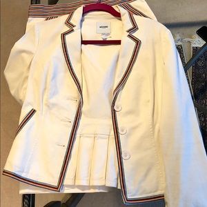 WOW👉👉MUST SEE 2 Piece White Cotton Skirt Suit